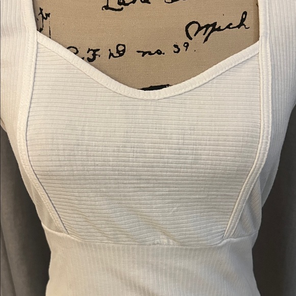 Caution To The Wind White Ribbed Crop Top - Picture 2 of 5